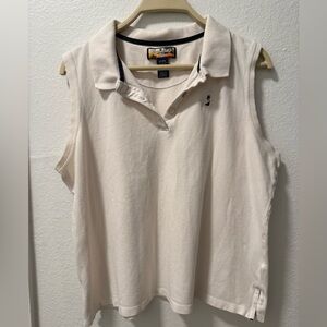 Vintage Havana Jack’s Cafe Women’s Sleeveless Polo White Size XL